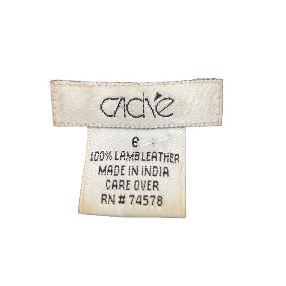 Vintage Cache Jacket Women’s Size S 100% Lamb Leather Metallic Hue Brown - Picture 5 of 6